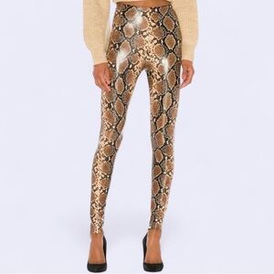 Commando Faux Leather Snake Print Legging